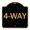 Signmission Designer Series Sign-4-Way, Black & Gold Aluminum Architectural Sign, 18" x 18", BG-1818-24374 A-DES-BG-1818-24374 - alternate 1